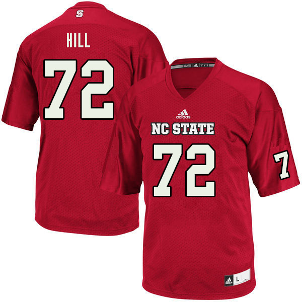 Men #72 Sean Hill NC State Wolfpack College Football Jerseys Sale-Red - Click Image to Close